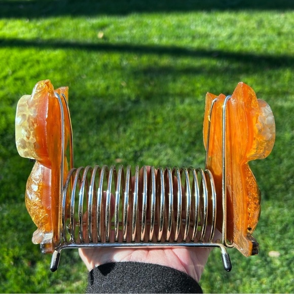 Mid Century Lucite Owl Coil Spring Letter Holder 1970's - Picture 4 of 9